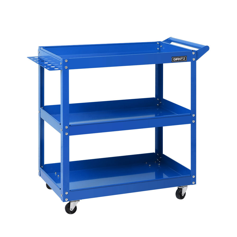 Giantz 3-Tier Tool Cart Trolley Blue Workshop Garage Storage