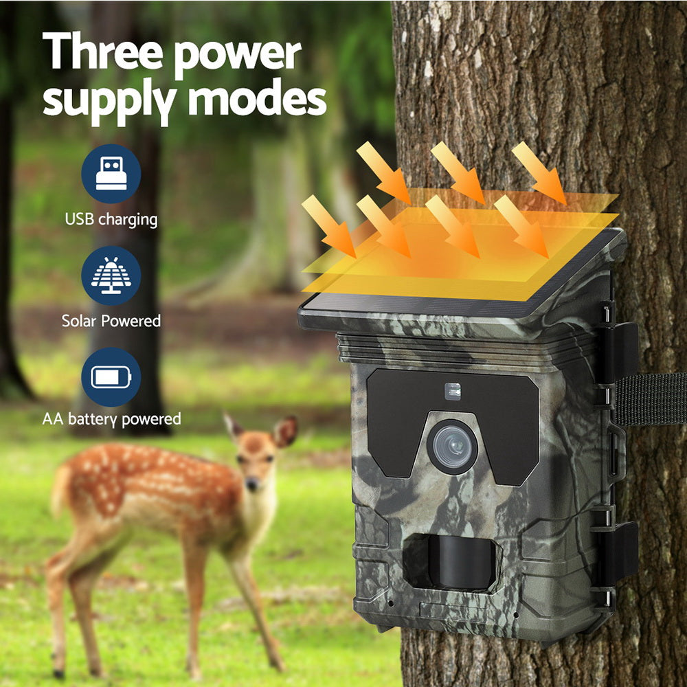 UL-tech 4K 50MP Solar Trail Camera Camouflage Wildlife