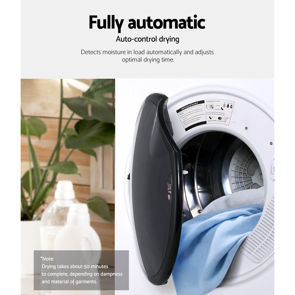 Devanti 5kg Tumble Dryer Fully Automatic Black