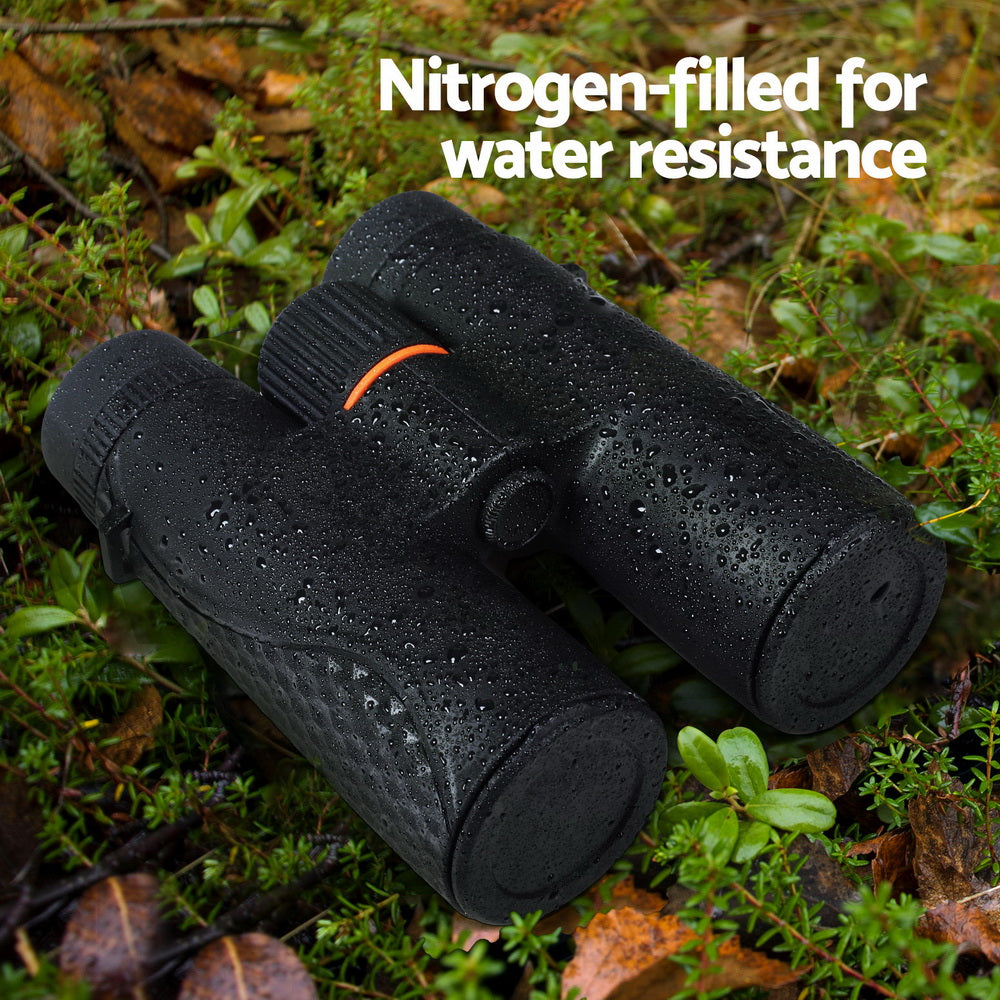 HD 12x42 Binoculars Black Water-Resistant Camping Concert