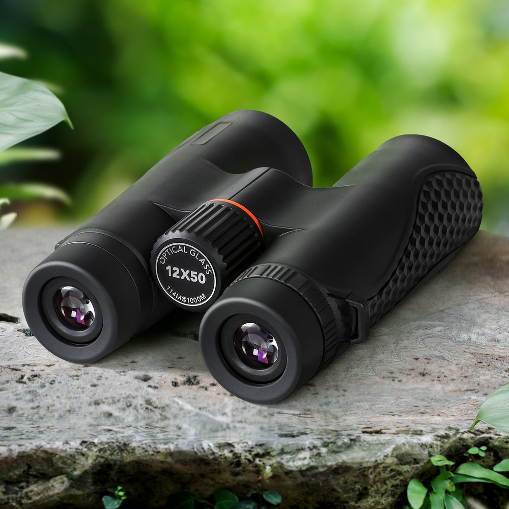 HD 12x42 Binoculars Black Water-Resistant Camping Concert