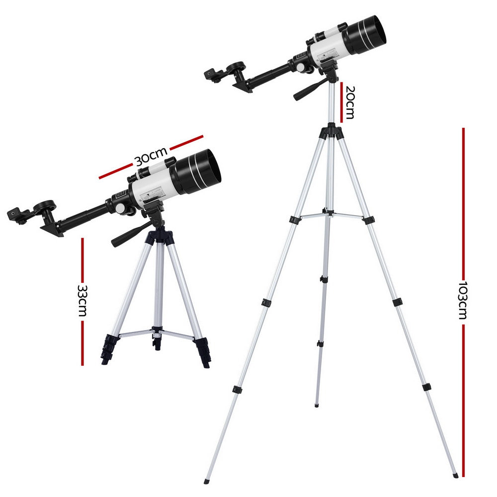 HD 150X Astronomy Telescope Portable with Tripod for Kids & Adults