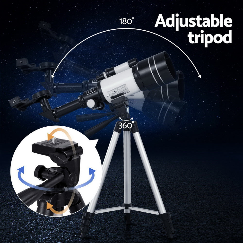 HD 150X Astronomy Telescope Portable with Tripod for Kids & Adults