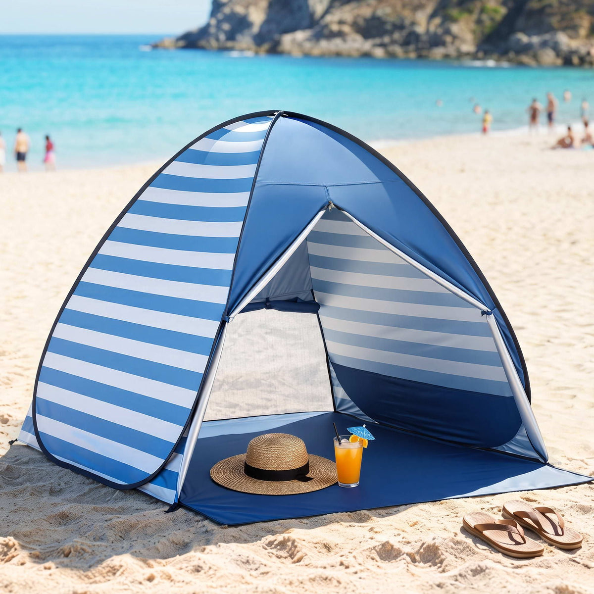 Weisshorn Pop Up Beach Tent 2-3 Person Lightweight UPF50+ Sun Shade