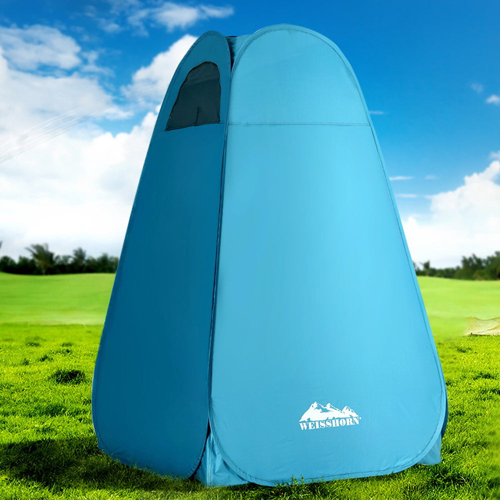 Weisshorn Pop-Up Camping Shower Tent Blue