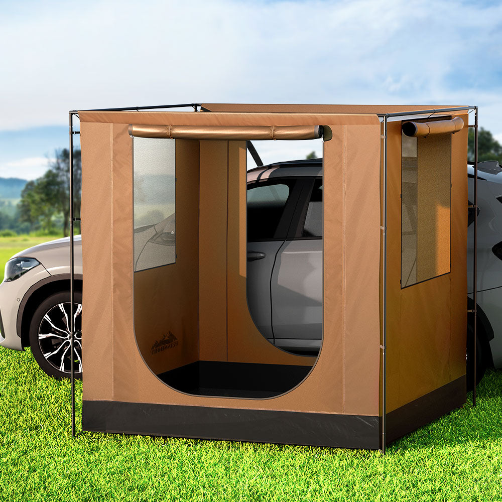 Weisshorn 2x2m SUV Awning Tent Brown 4WD Camping Canopy