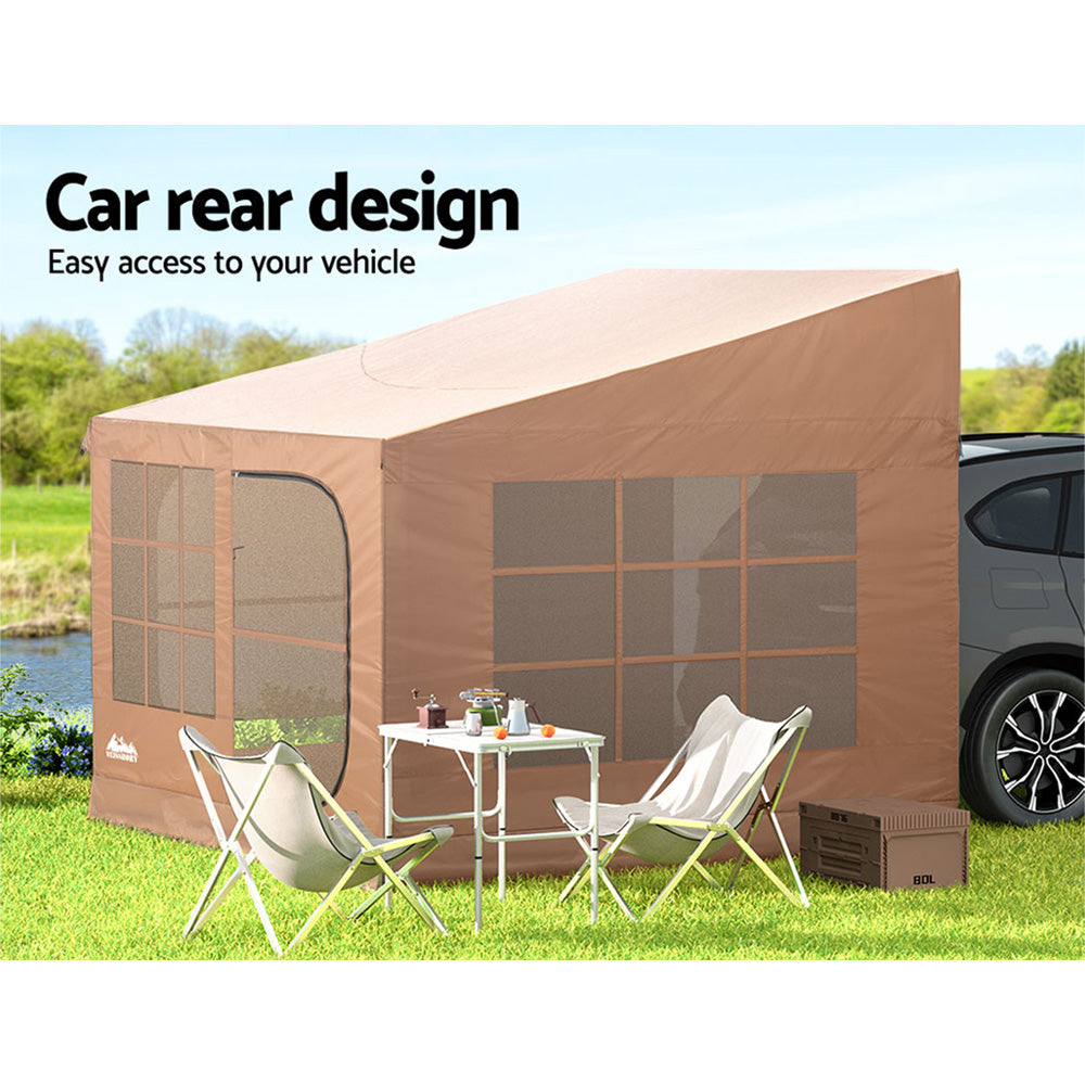 Weisshorn 4-5 Person Car Camping Tent SUV Canopy Khaki