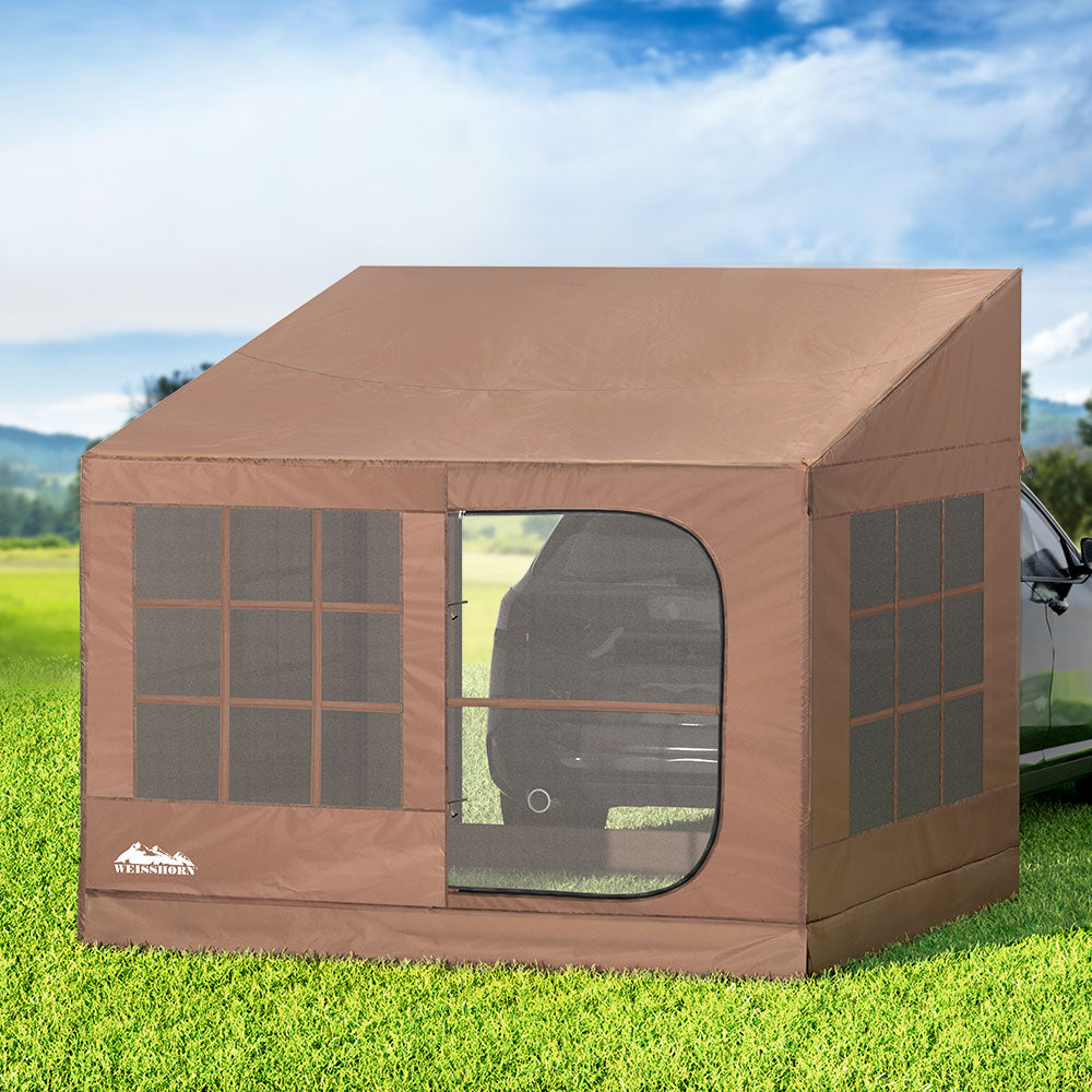 Weisshorn 4-5 Person Car Camping Tent SUV Canopy Khaki