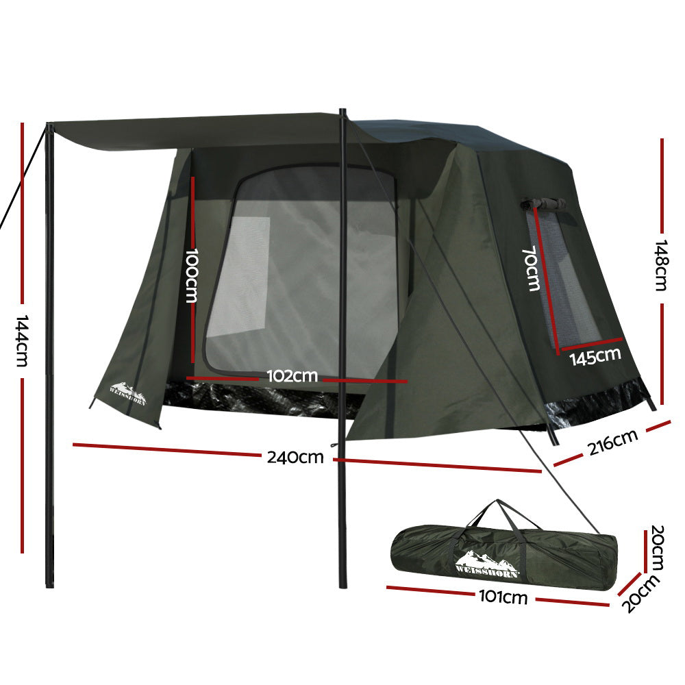 Weisshorn 2-3 Person Instant Camping Tent Green