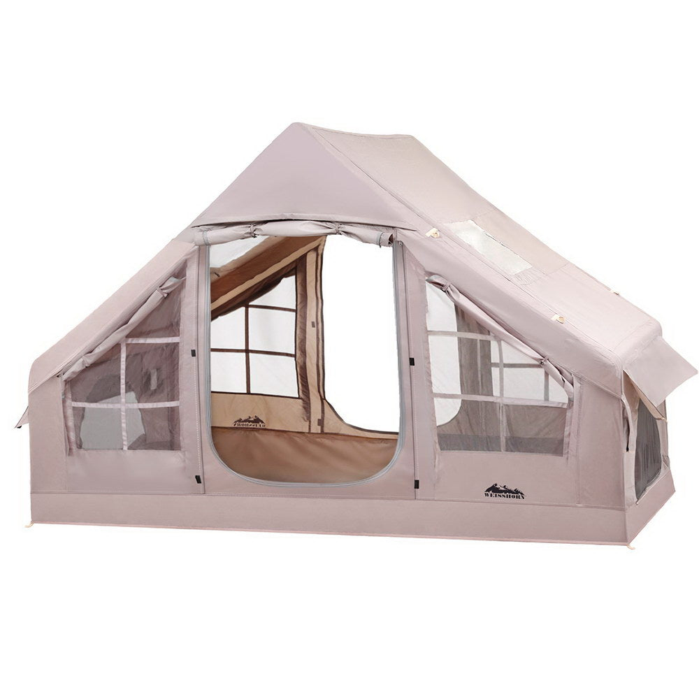 Weisshorn 6-Person Inflatable Beach Tent PU3000 UV Protection Brown