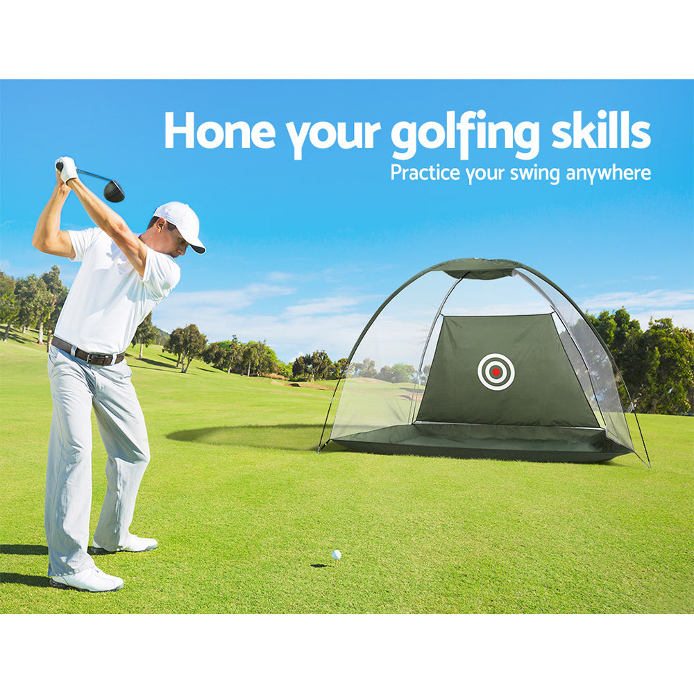 Everfit 3M Golf Practice Net & Training Mat Set Green
