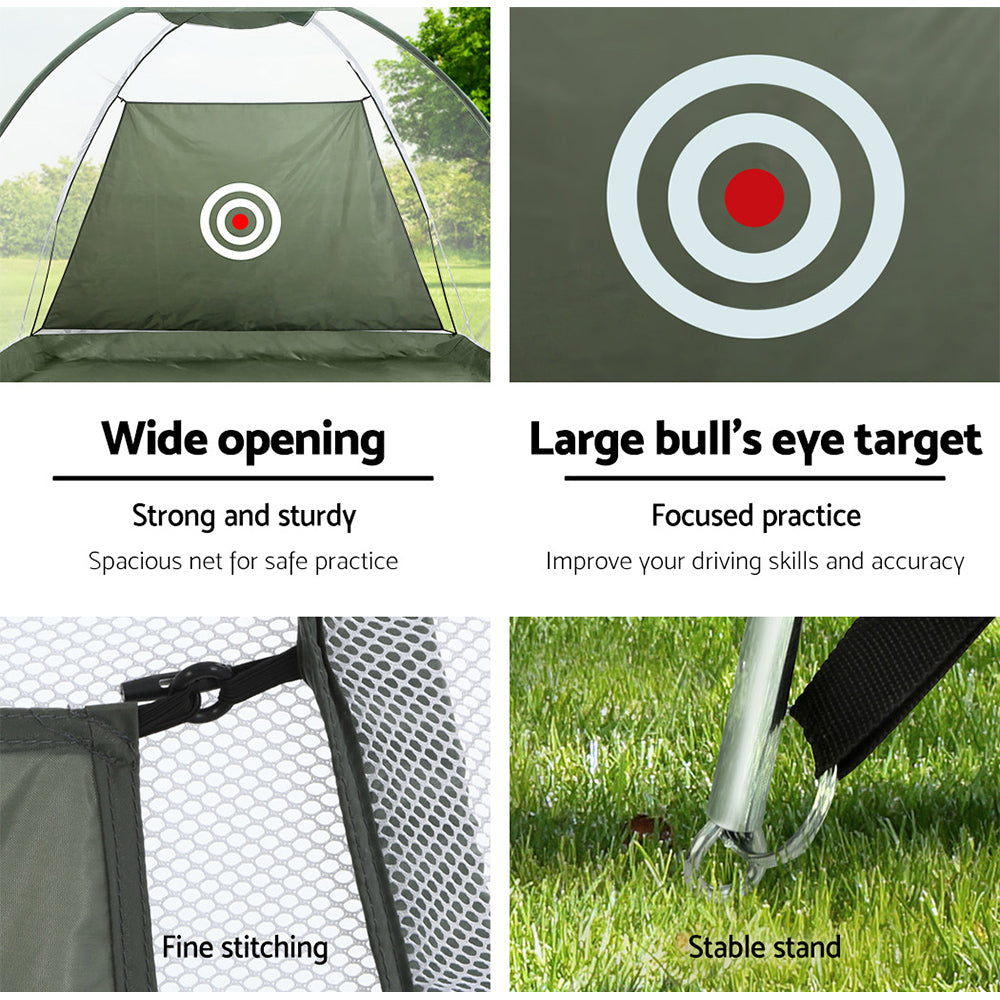 Everfit 3M Golf Practice Net & Training Mat Set Green