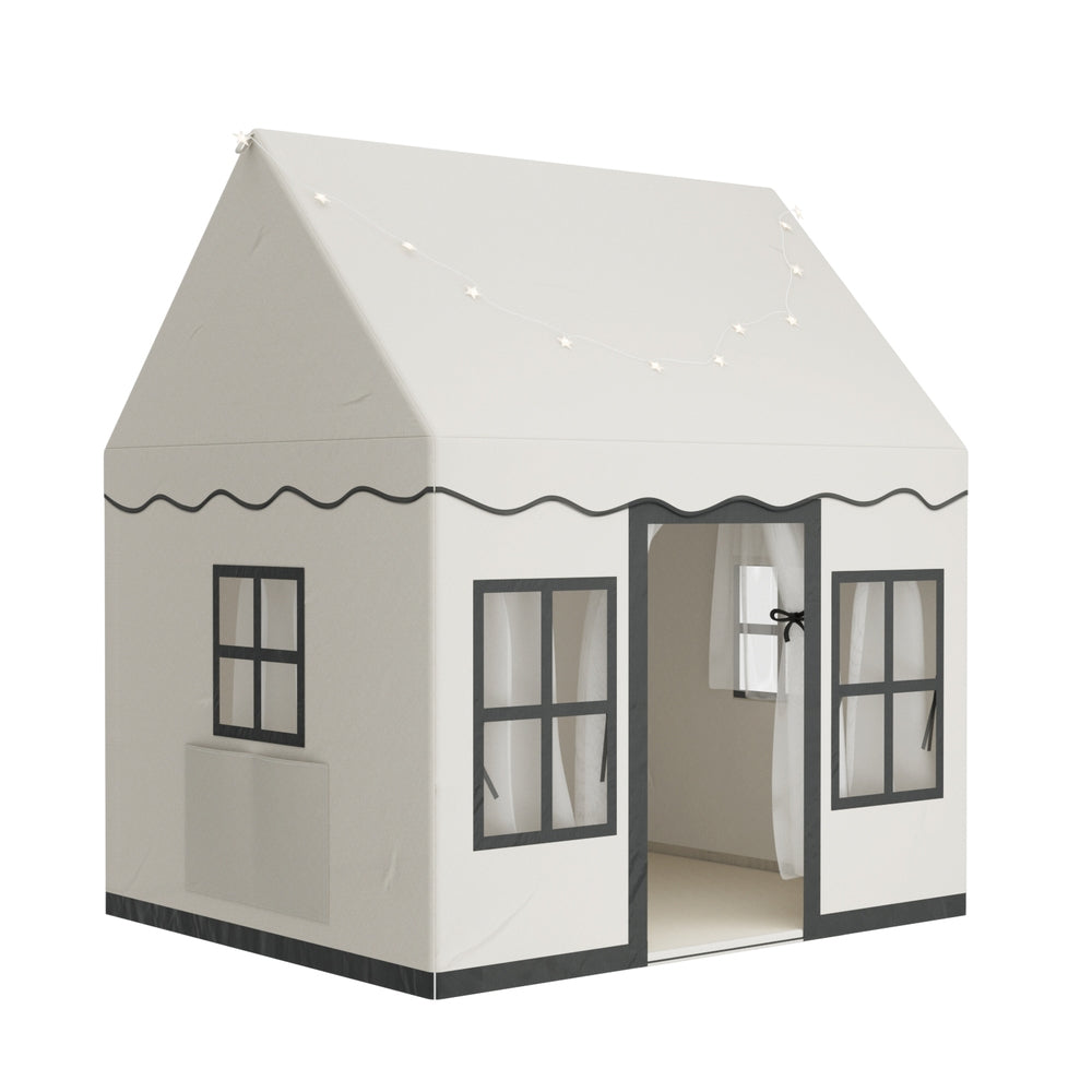 Keezi Kids Playhouse Castle Tent with Star Lights White
