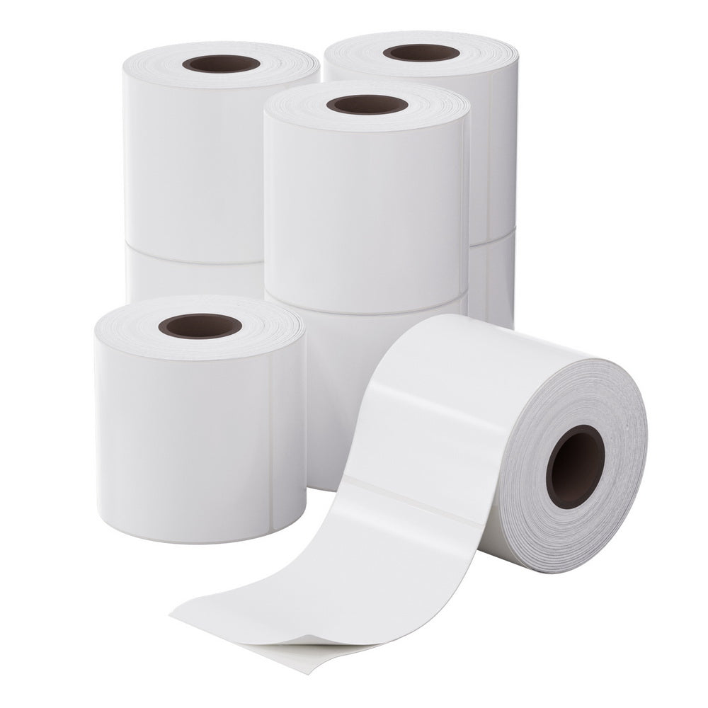 8 Rolls 100x150mm Thermal Printer Labels White