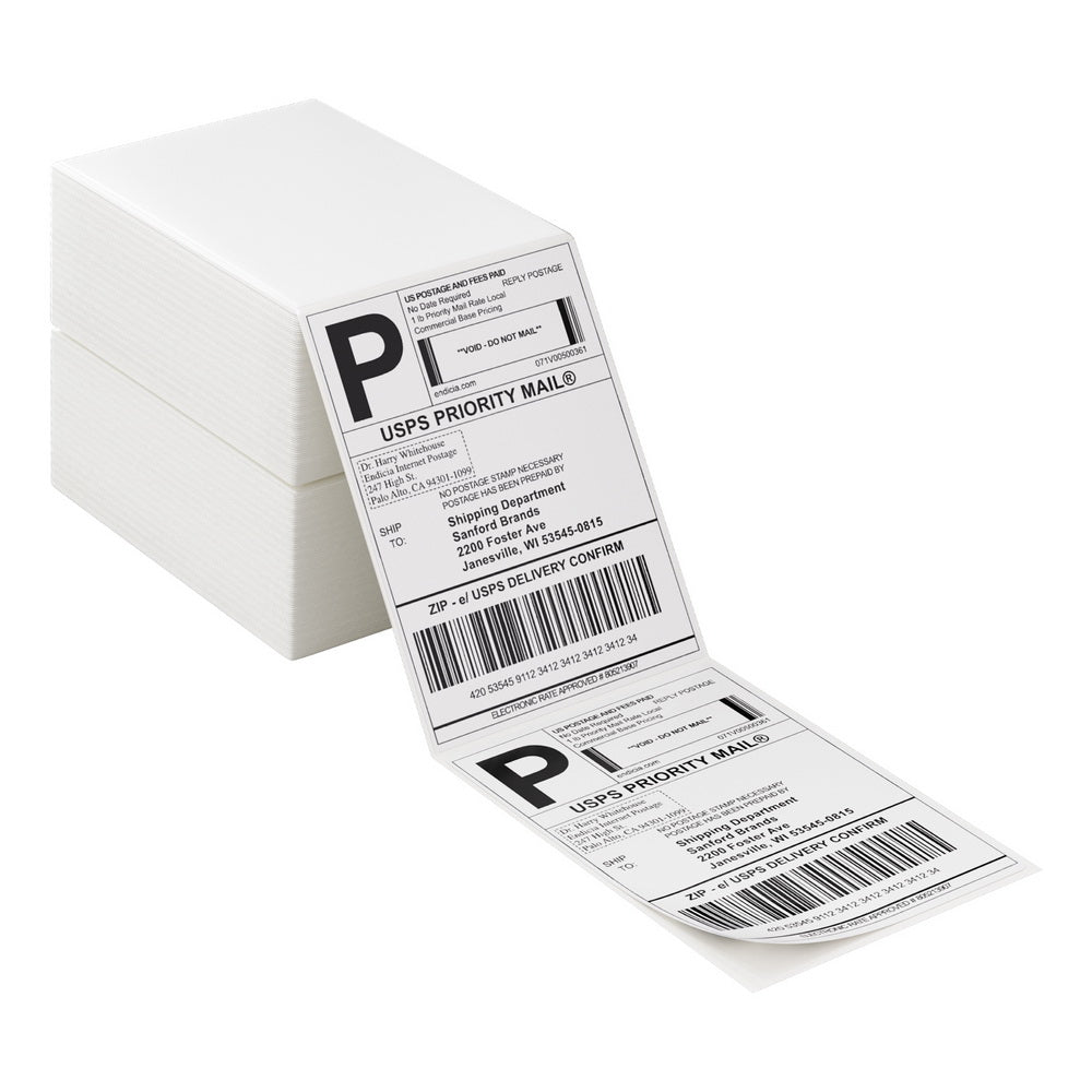 1000 Sheets Direct Thermal Shipping Labels 100x150mm White