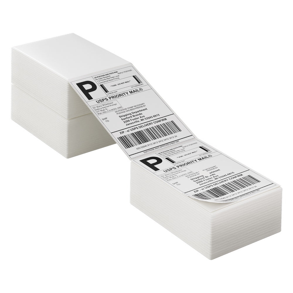 1500 Direct Thermal Shipping Labels 100x150mm White