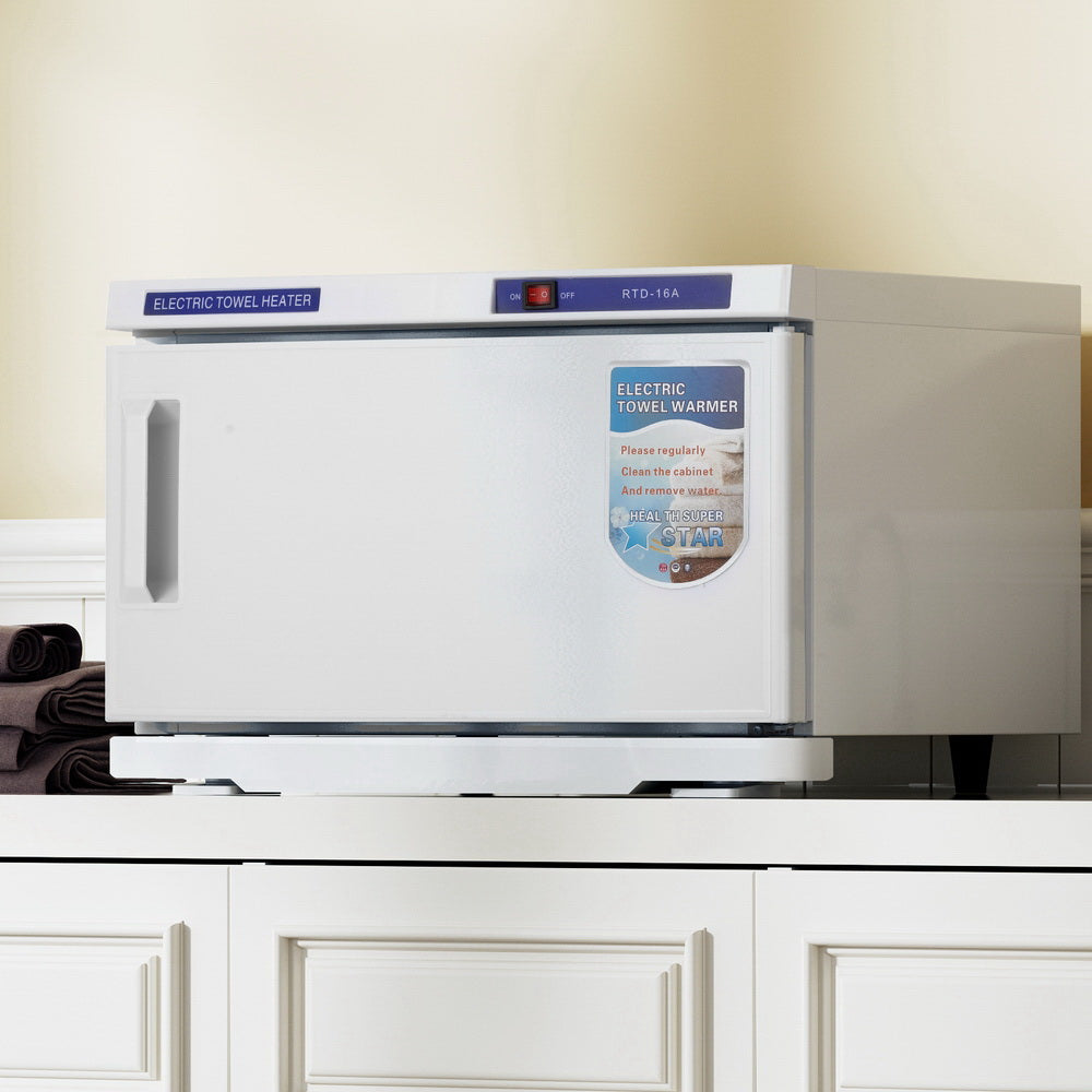 Devanti 16L Towel Warmer UV Steriliser Heater Cabinet White