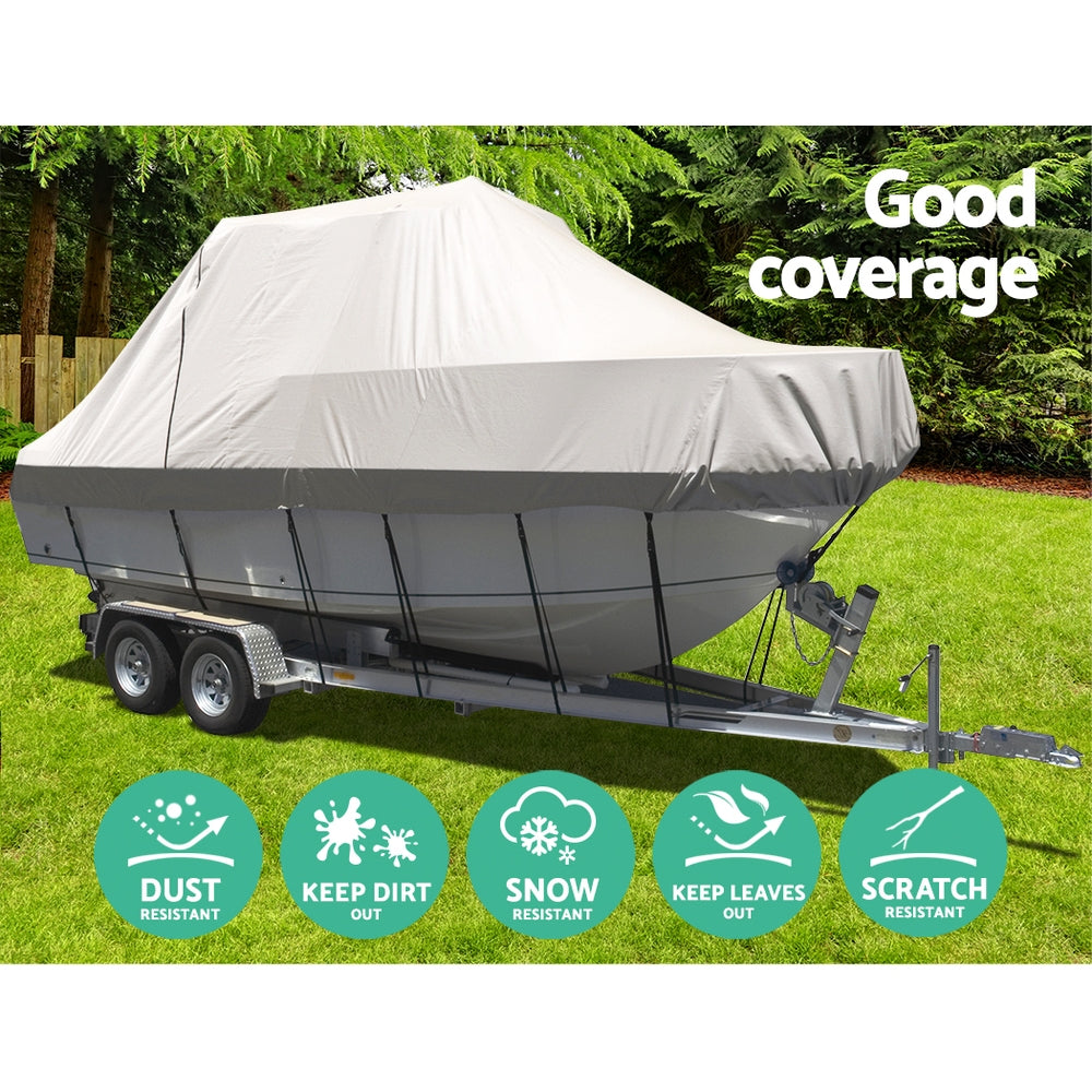 Seamanship 19-21ft Boat Cover Trailerable Heavy Duty Grey
