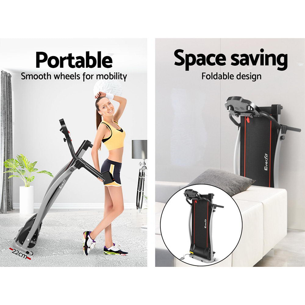 Everfit Foldable Electric Treadmill Home Gym Fitness 340mm