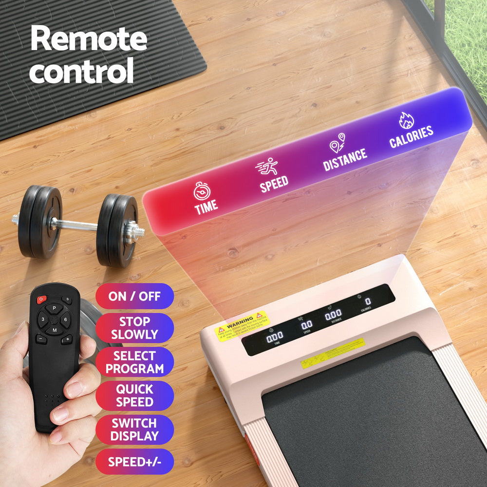 Everfit 360mm Electric Walking Pad Treadmill Pink