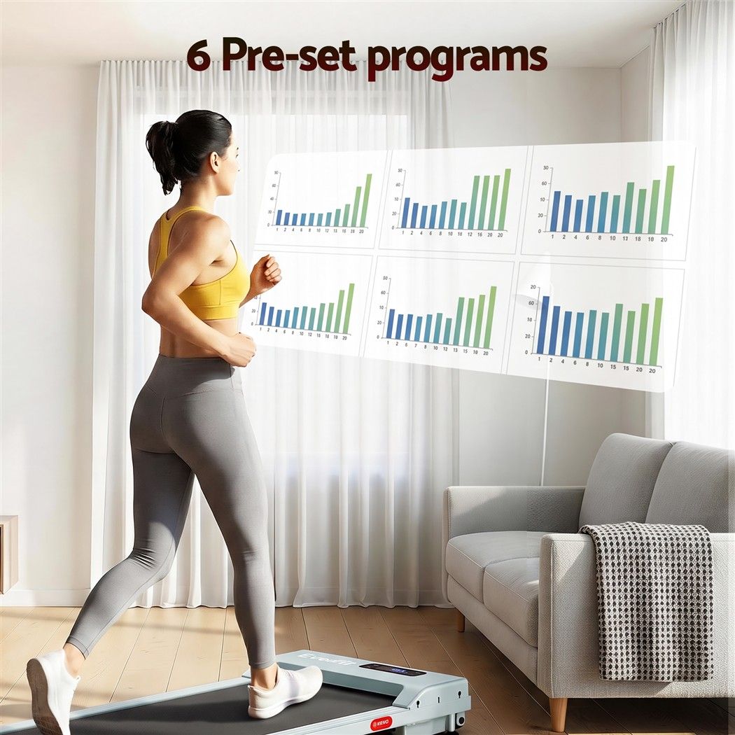 Everfit 3 in 1 Walking Pad Treadmill 12% Incline Under Desk Treadmills for Home Gym 38cm Belt Green