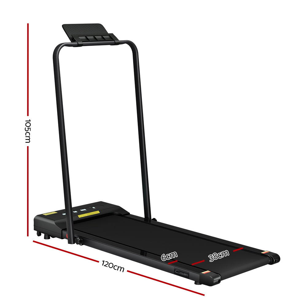 Everfit 380mm Electric Walking Pad Foldable Treadmill Black