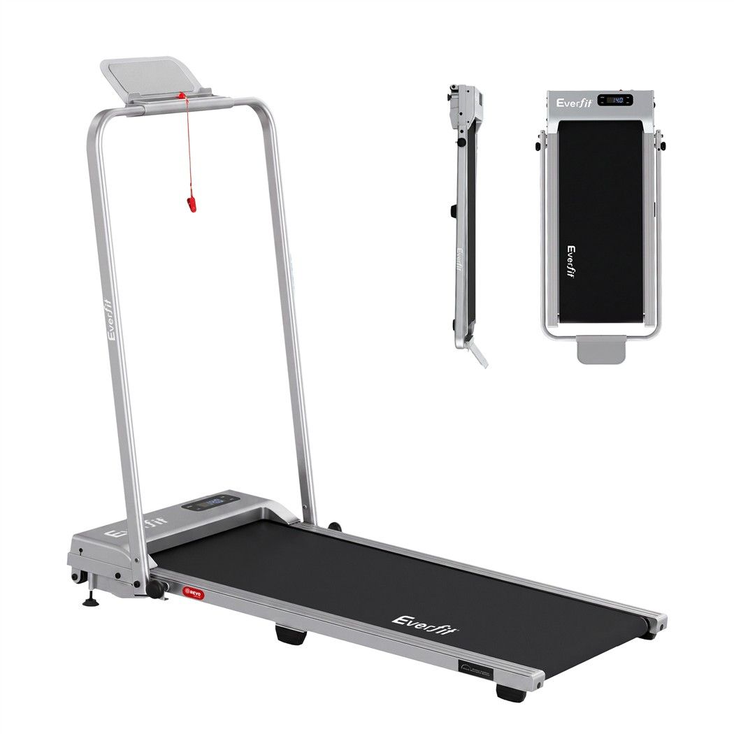 Everfit 3 in 1 Walking Pad Treadmill 12% Incline Under Desk Foldable for Home With 38cm Belt Silver