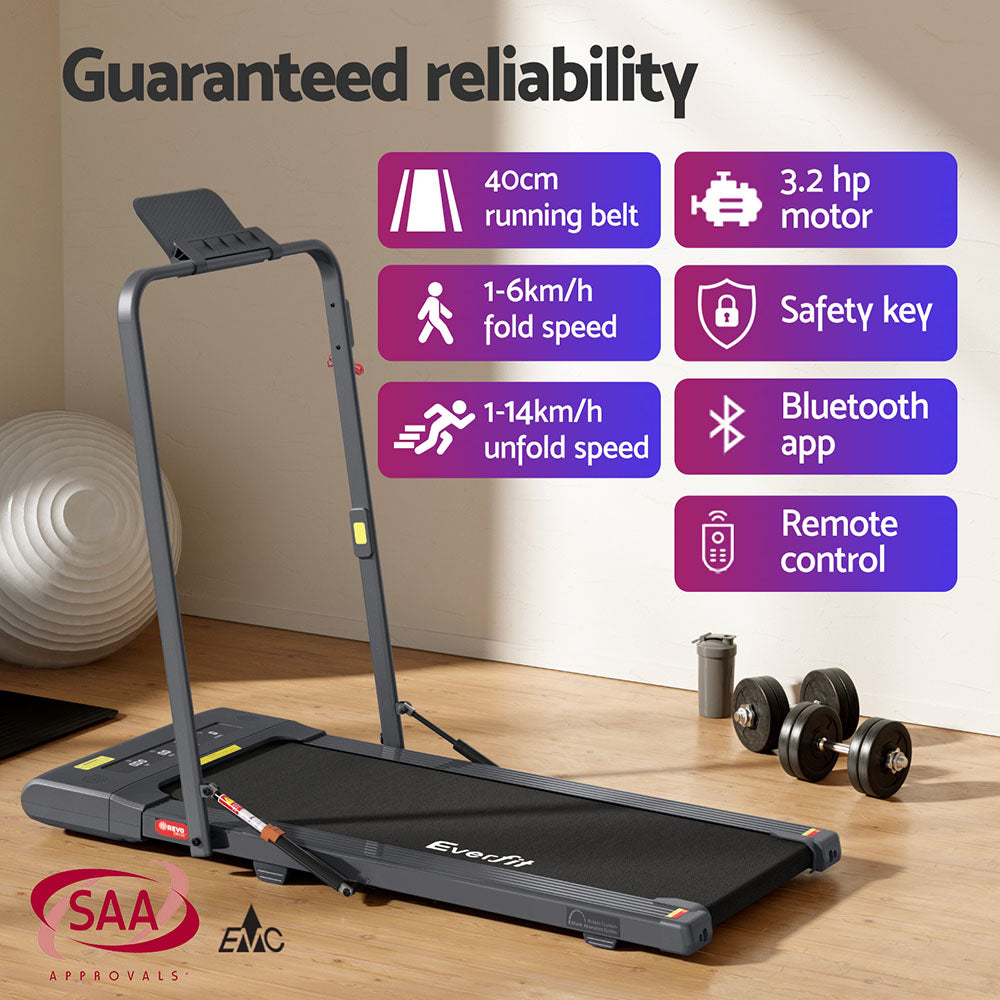 Everfit 400mm Walking Pad Treadmill Under Desk Grey