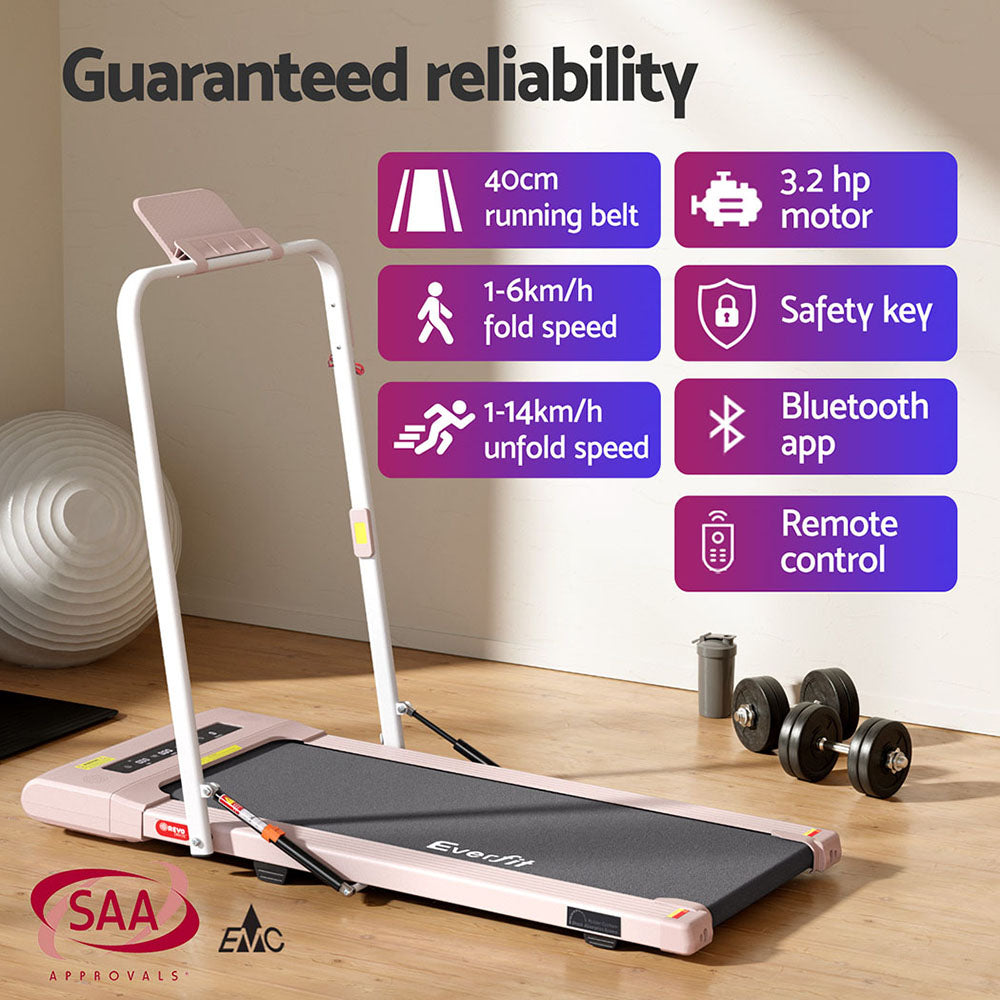 Everfit 400mm Walking Pad Treadmill Pink