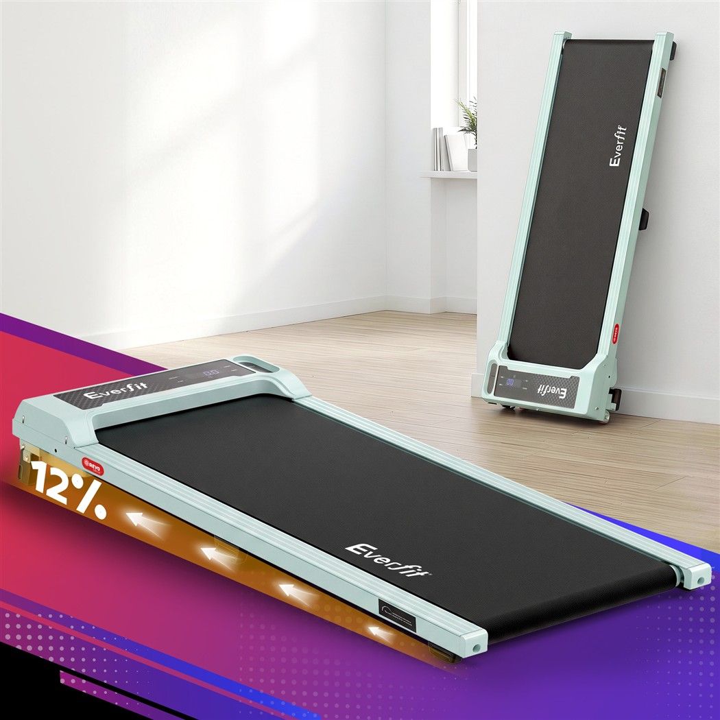 Everfit 3-in-1 Walking Pad Treadmill with 12% Incline, Green