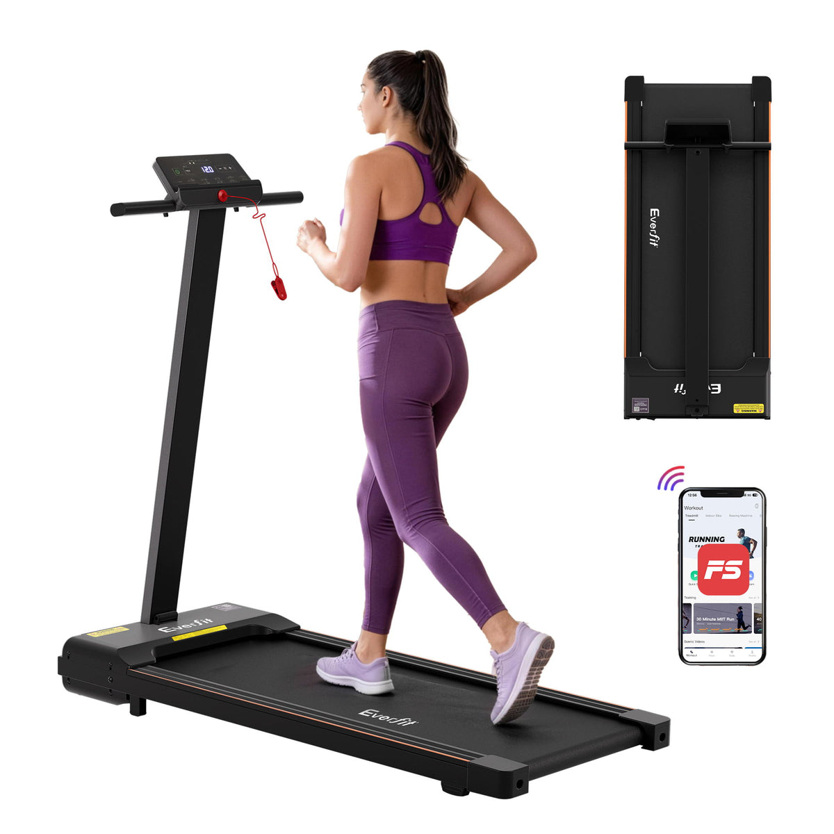 Everfit Walking Pad Treadmill 2-in-1 Foldable Home Gym