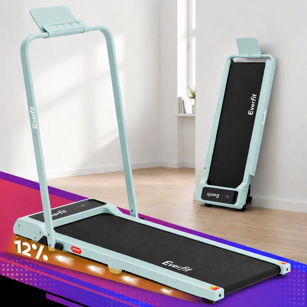 Everfit 3 in 1 Walking Pad Treadmill 12% Incline Foldable Green