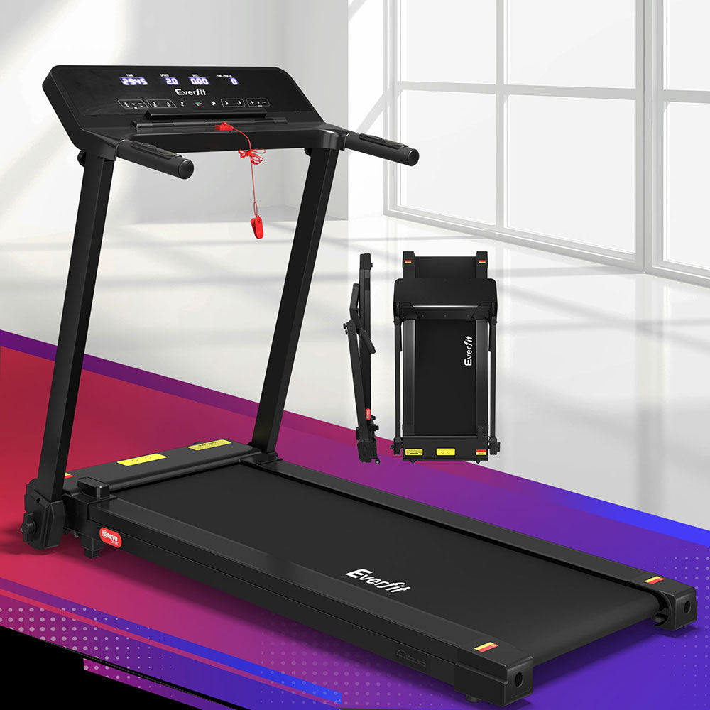 Everfit Foldable Treadmill Electric Home Gym 420mm Black