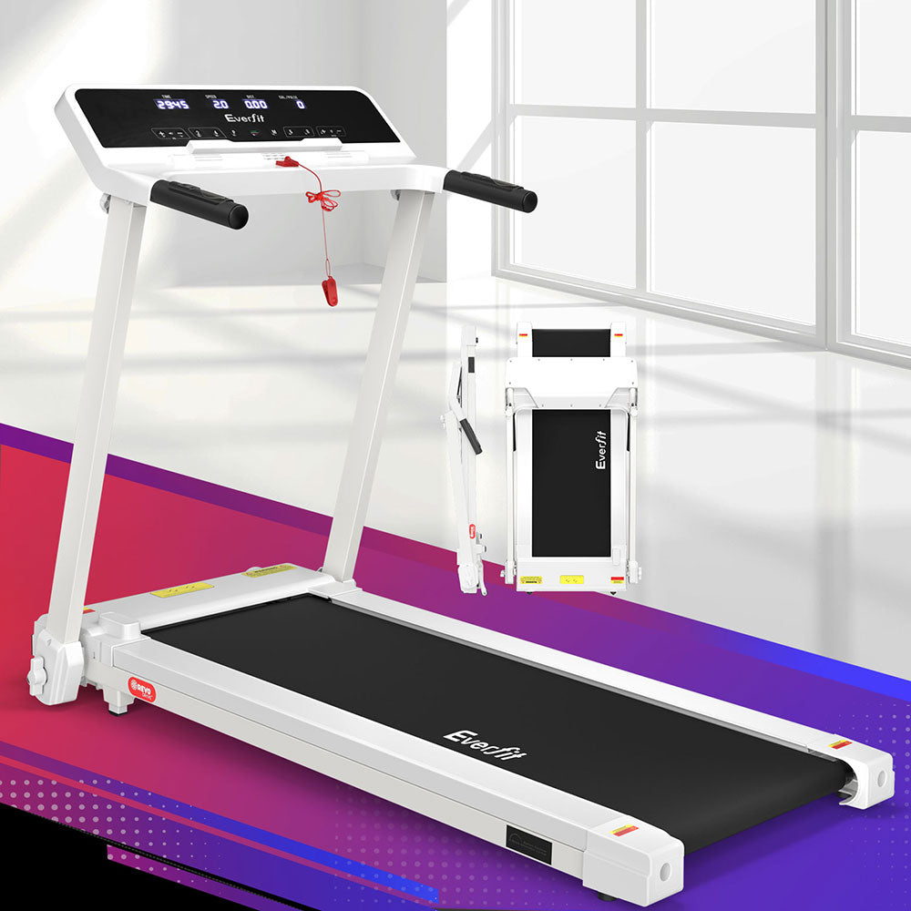 Everfit Foldable Electric Home Gym Treadmill White