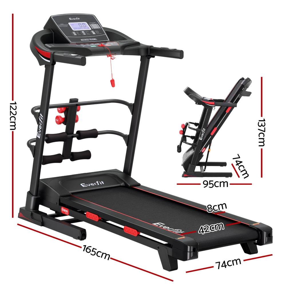 Everfit 420mm Treadmill Electric Home Gym Black Red