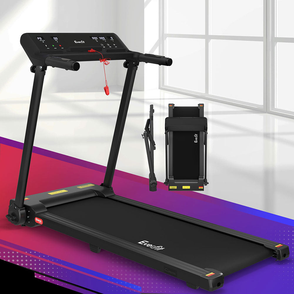 Everfit Electric Treadmill Foldable Home Gym 450mm Black