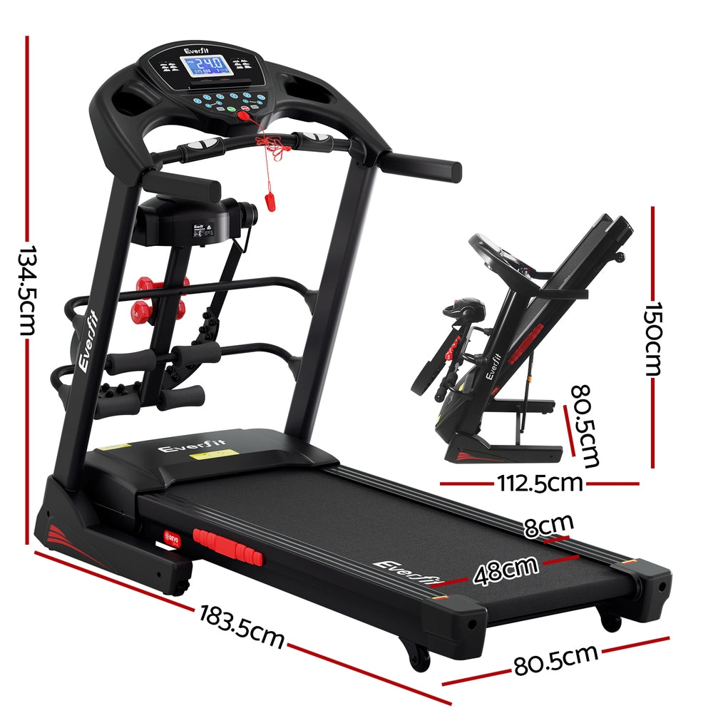Everfit 480mm Electric Treadmill Home Gym Fitness Machine Black