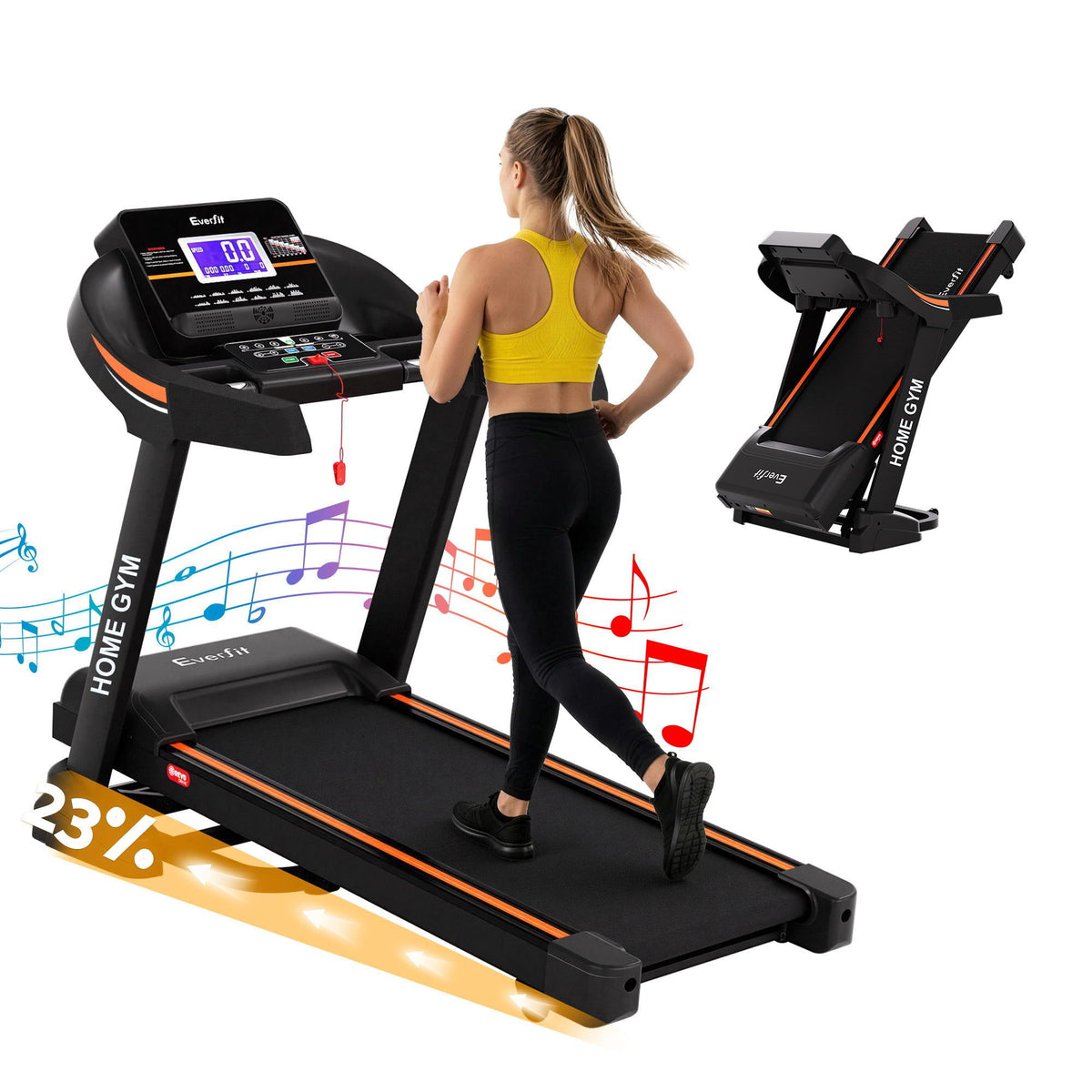 Everfit Electric Treadmill with Auto Incline for Home Gym