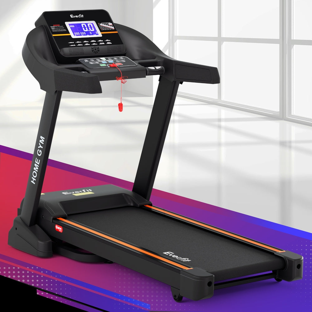 Everfit 490mm Treadmill Electric Auto Incline Black/Orange