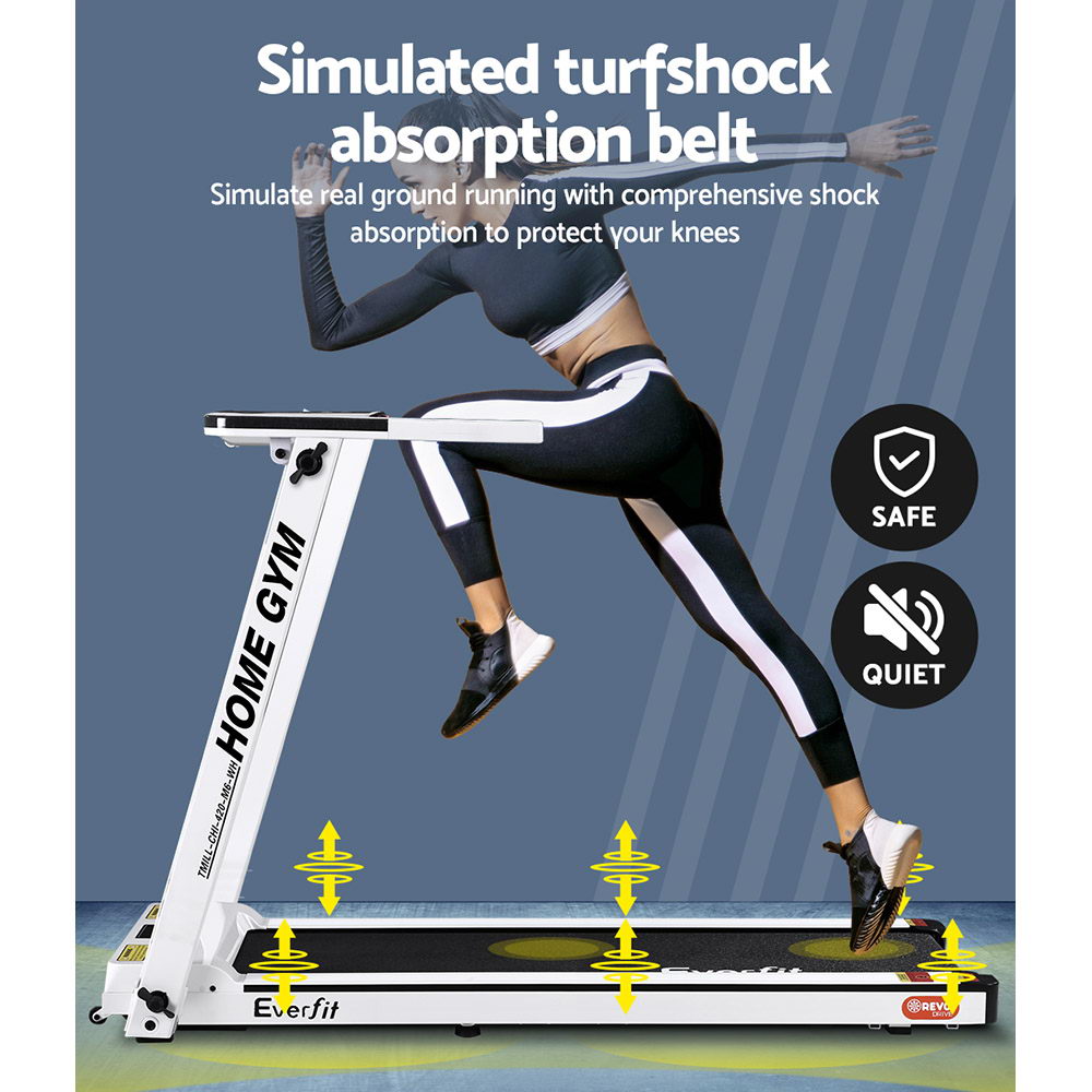 Everfit 420mm Electric Treadmill Foldable White