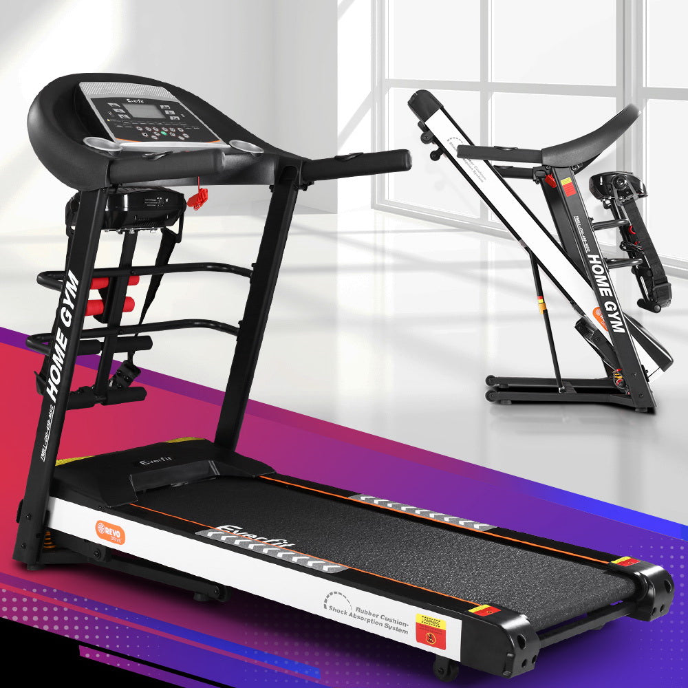 Everfit 450mm Electric Treadmill Home Gym Fitness Machine Black & White