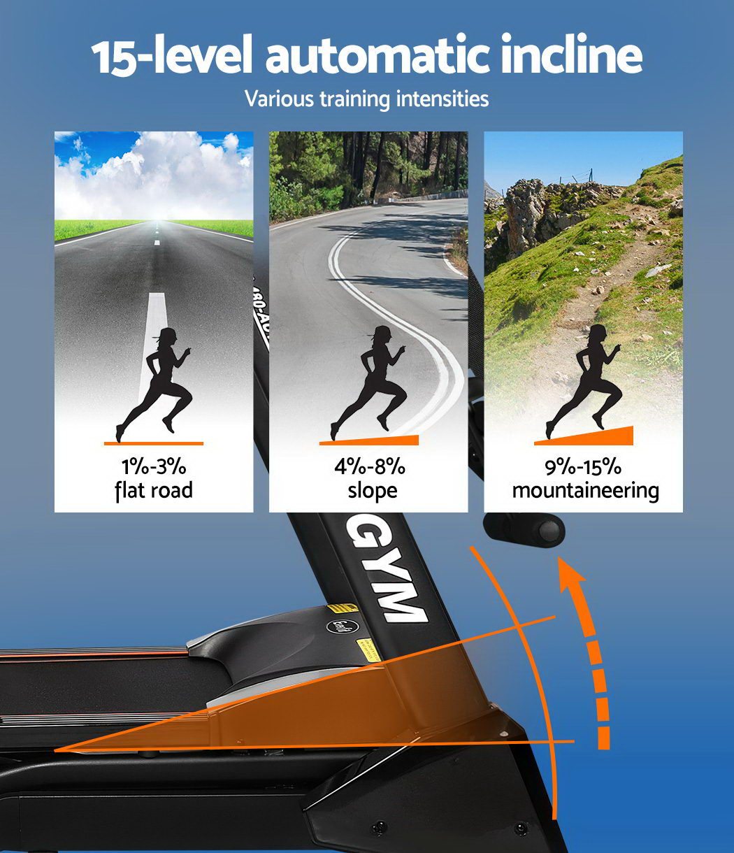 Everfit 480mm Treadmill Electric Home Gym Black