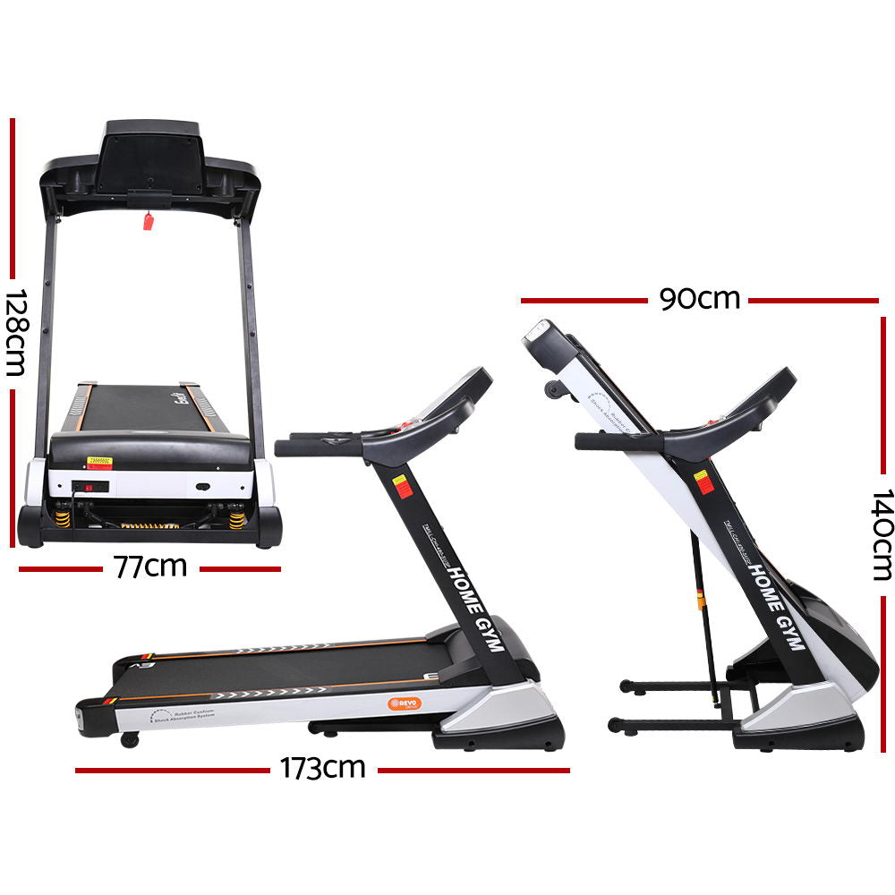 Everfit 480mm Electric Treadmill Auto Incline Black/White