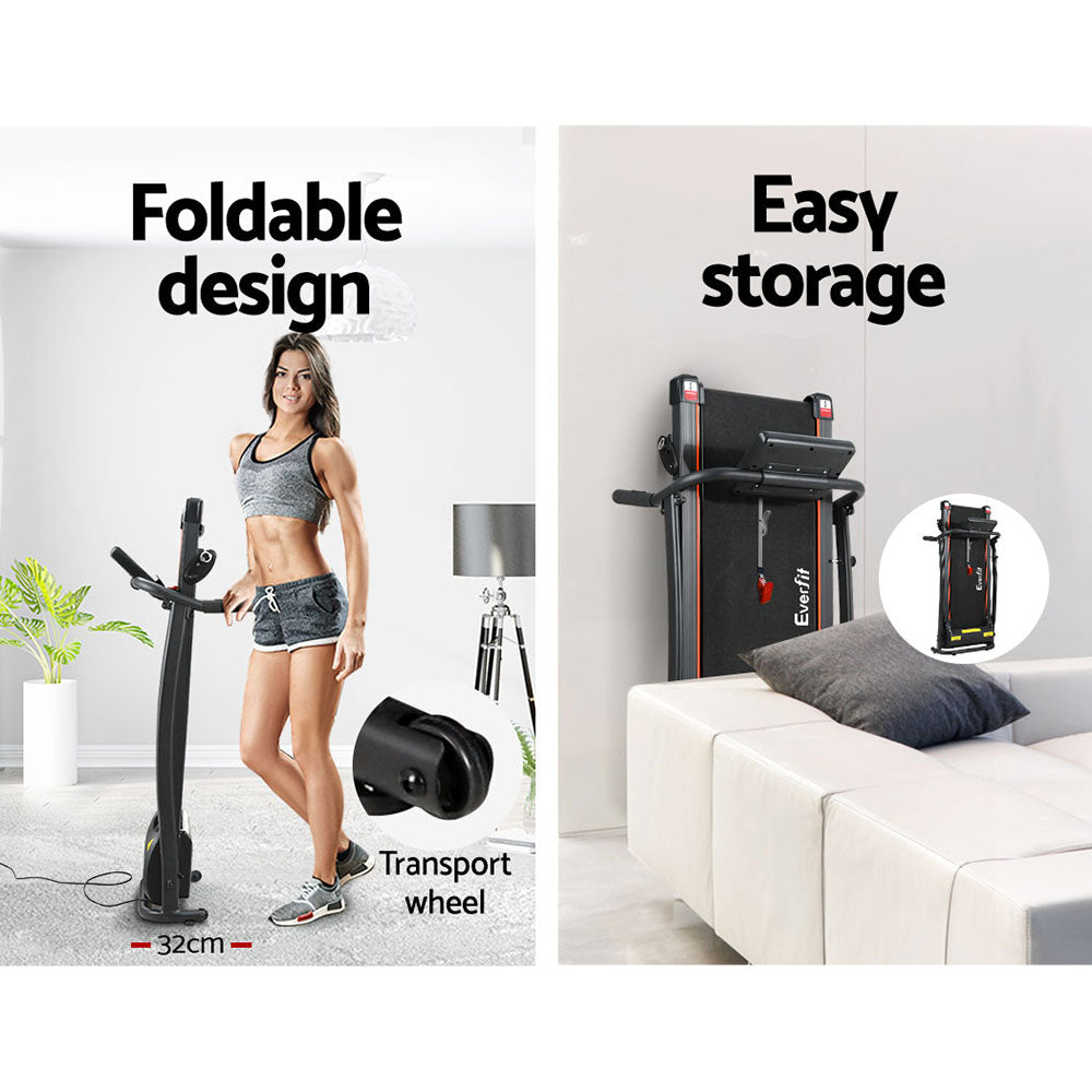 Everfit Foldable Electric Treadmill Home Gym Fitness Black
