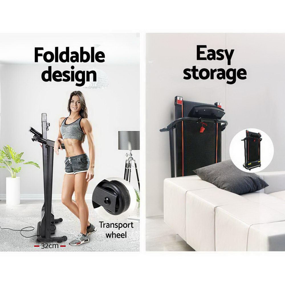 Everfit Foldable Electric Treadmill Home Gym Fitness Black