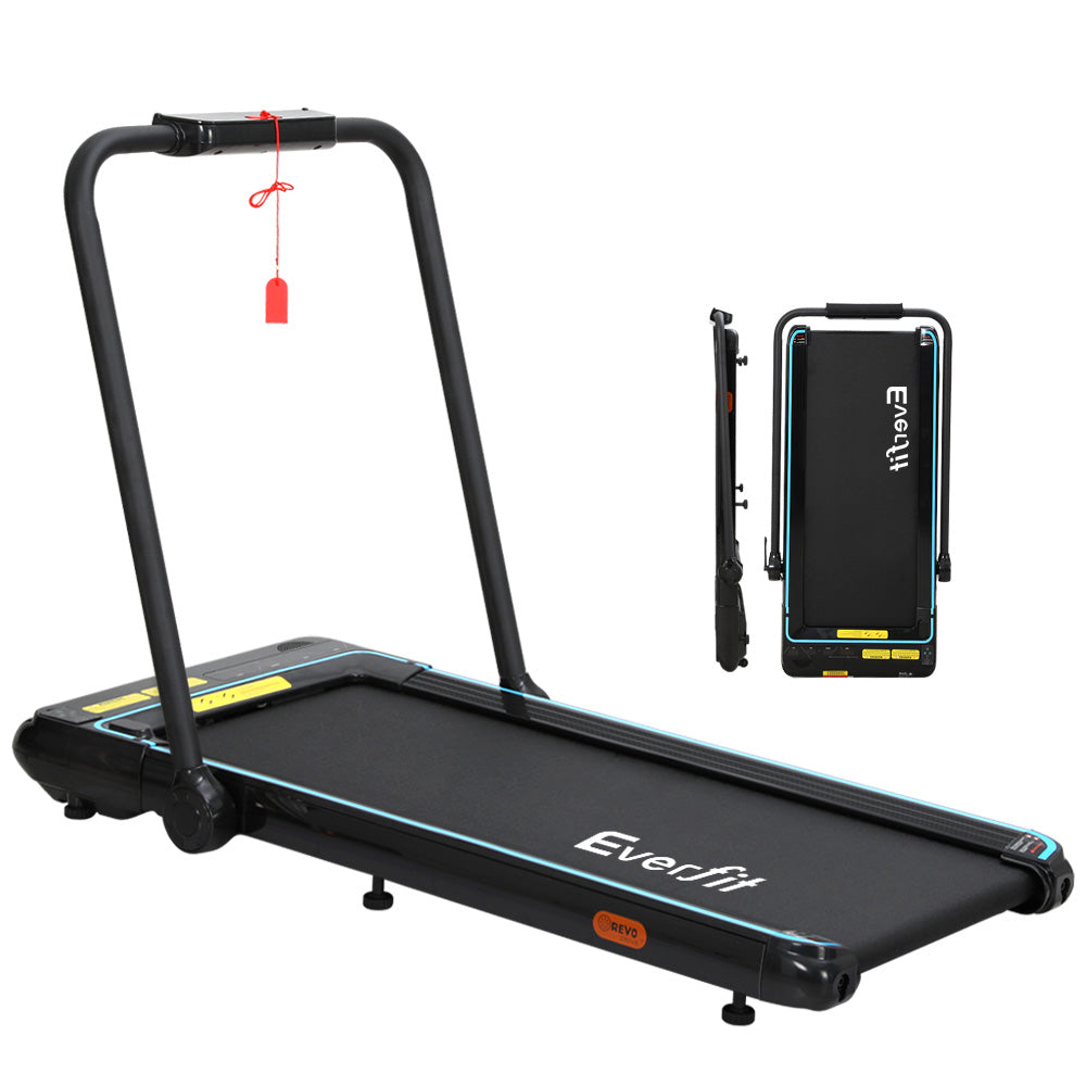 Everfit 420mm Electric Walking Treadmill Under Desk Black/Blue