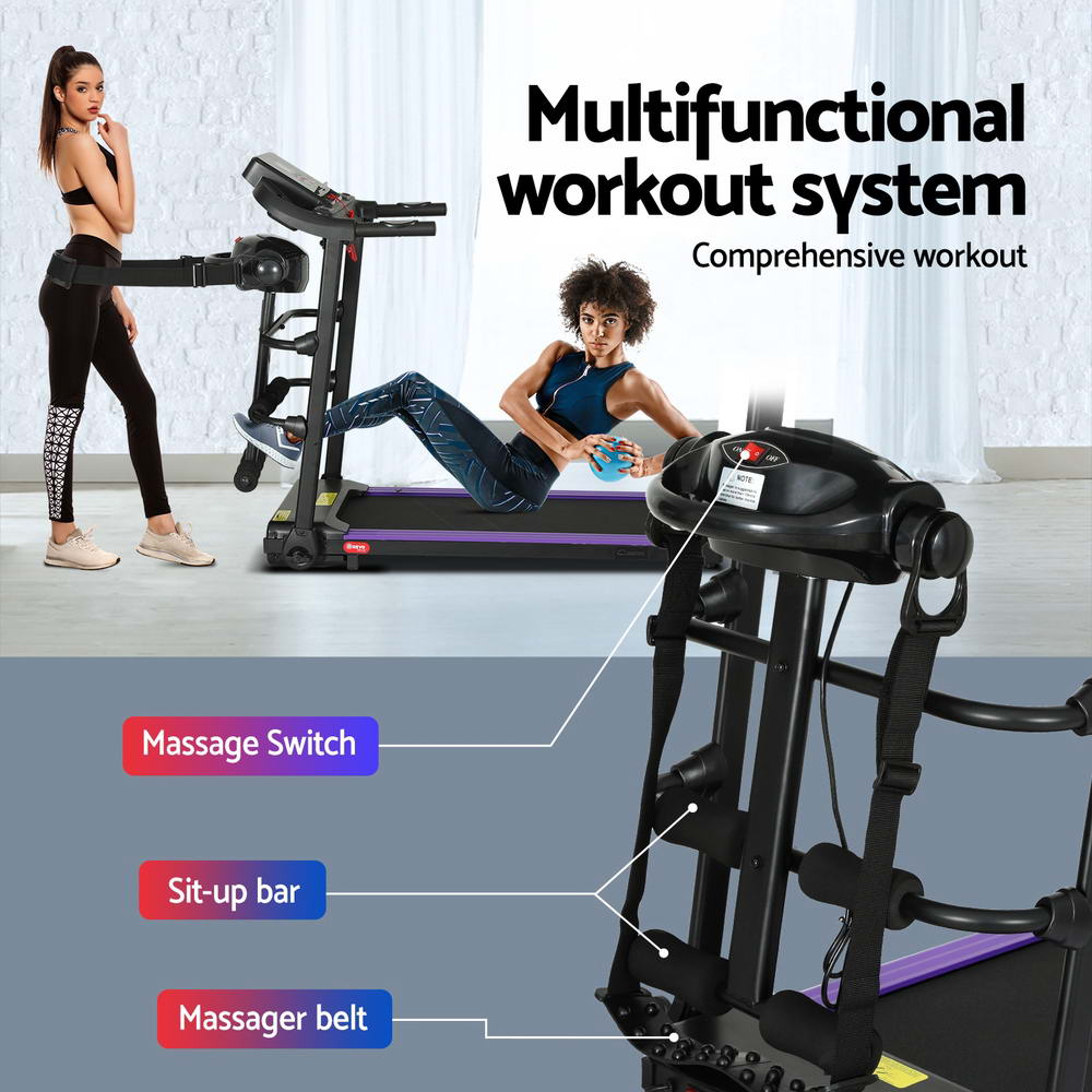 Everfit 400mm Electric Treadmill Home Gym Fitness Black
