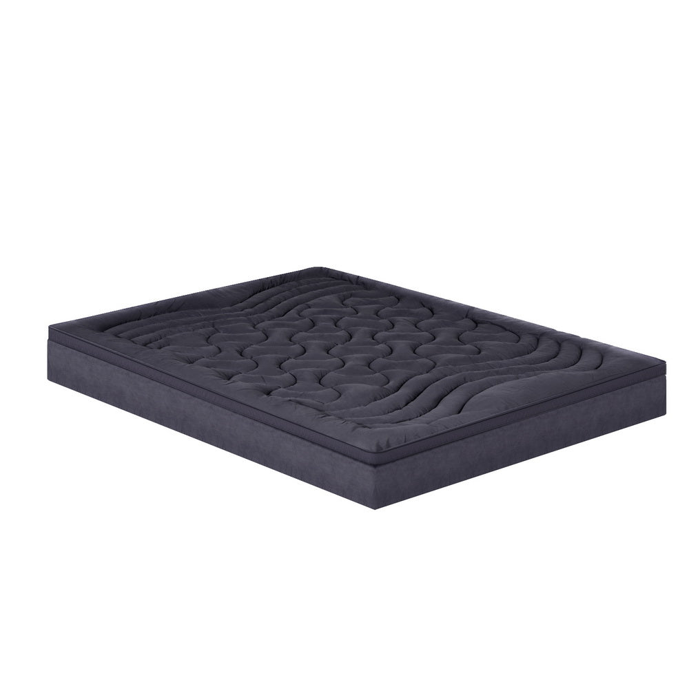 Giselle King Single Mattress Topper Pillowtop 3-Zone Charcoal