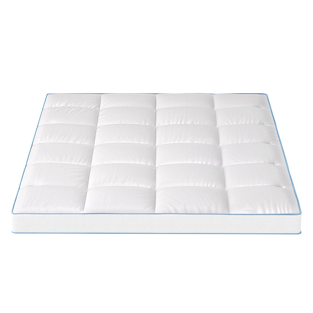 Giselle Double Mattress Topper Pillowtop Bamboo 10cm White
