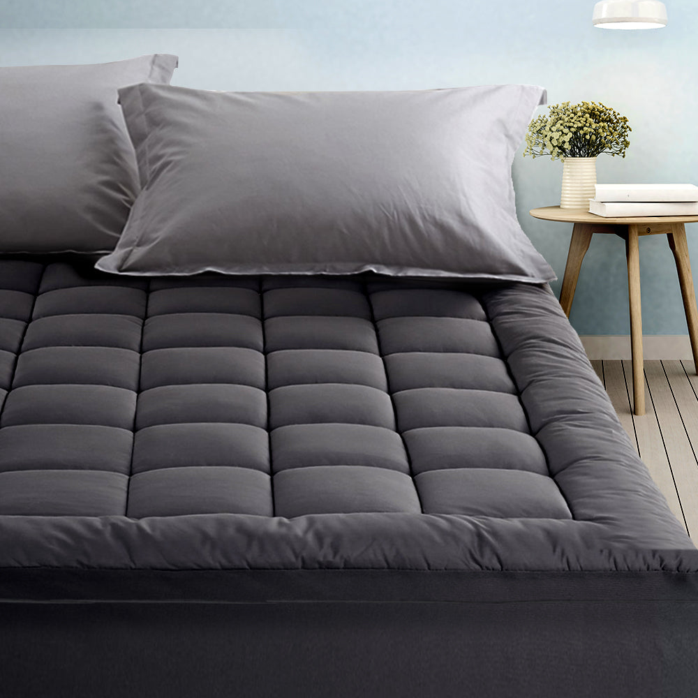 Giselle Queen Mattress Topper Pillowtop Bamboo Charcoal